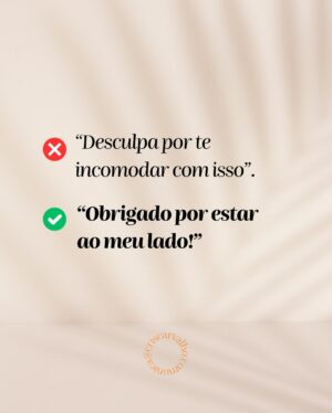 Cris Carvalho Instagram - Técnica rápida que VALORIZA a sua comunicação! 💪🏻

Repara: a forma como você se expressa muda tudo - e isso não significa que mude O QUE você quer dizer.

👉🏻 Trouxe aqui alguns exemplos para você refletir comigo!

Adapte-os aos seu a dia a dia para ver a TRANSFORMAÇÃO que isso causa! 😉

Você é do time que diz mais “desculpa” ou “obrigado”??? 🥰
.
.
.
.
.
#comunicacaonaoviolenta #comunicacaopositiva #comunicacaoempatica #comunicacaoeficaz #comunicacaoeficiente #comunicacaodevalor