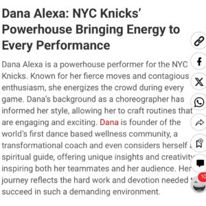 Dana Alexa Instagram - Circa 2010 and still one of the hottest in the game? I’ll take it. Thanks @source.magazine ✨ 🙏🏼 

While I don’t dance on the court anymore I still drop in and do guest choreo for NBA teams, so get at me 😉