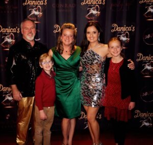 Danica McKellar Instagram - My 50th birthday party!! I am still just pinching myself from this weekend- what a sparkly, fun, love-filled night!! ✨️💕 Friends and family wore sequins (they understood the assignment- swipe to see what I mean!) and had a blast on the dance floor - I'll post some instastories of that! Some even flew on an airplane (!) to be there, like my dear friends @candacecbure, @jasonhervey, and my sister Crystal & her family! 💕💕
.
.
Swipe to the end to see a sneak peek shot of the choreographed ballroom dance performance I surprised my guests with - how could I resist? 😁 I'll post more that soon! And swipe to the very end to see me blowing out the candles on my cake... with a big "50" on it. How'd that get there?? 😉
.
.
.
Thank you @people & @breannenyc for the exclusive coverage, thank you @conradnashville for the gorgeous venue (I'll post more on that soon!), to all the amazing vendors, and to the incredible, unstoppable @cathycardenaspr for organizing the whole thing!! My heart overflows!! 🥲❤️
.
.
P.S. My husband let me dress him. 😁✨️
.
.
P.P.S. Pics by @josephllanes & @amyschromm !