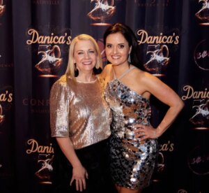 Danica McKellar Instagram - My 50th birthday party!! I am still just pinching myself from this weekend- what a sparkly, fun, love-filled night!! ✨️💕 Friends and family wore sequins (they understood the assignment- swipe to see what I mean!) and had a blast on the dance floor - I'll post some instastories of that! Some even flew on an airplane (!) to be there, like my dear friends @candacecbure, @jasonhervey, and my sister Crystal & her family! 💕💕
.
.
Swipe to the end to see a sneak peek shot of the choreographed ballroom dance performance I surprised my guests with - how could I resist? 😁 I'll post more that soon! And swipe to the very end to see me blowing out the candles on my cake... with a big "50" on it. How'd that get there?? 😉
.
.
.
Thank you @people & @breannenyc for the exclusive coverage, thank you @conradnashville for the gorgeous venue (I'll post more on that soon!), to all the amazing vendors, and to the incredible, unstoppable @cathycardenaspr for organizing the whole thing!! My heart overflows!! 🥲❤️
.
.
P.S. My husband let me dress him. 😁✨️
.
.
P.P.S. Pics by @josephllanes & @amyschromm !