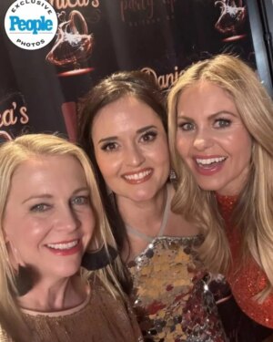 Danica McKellar Instagram - My 50th birthday party!! I am still just pinching myself from this weekend- what a sparkly, fun, love-filled night!! ✨️💕 Friends and family wore sequins (they understood the assignment- swipe to see what I mean!) and had a blast on the dance floor - I'll post some instastories of that! Some even flew on an airplane (!) to be there, like my dear friends @candacecbure, @jasonhervey, and my sister Crystal & her family! 💕💕
.
.
Swipe to the end to see a sneak peek shot of the choreographed ballroom dance performance I surprised my guests with - how could I resist? 😁 I'll post more that soon! And swipe to the very end to see me blowing out the candles on my cake... with a big "50" on it. How'd that get there?? 😉
.
.
.
Thank you @people & @breannenyc for the exclusive coverage, thank you @conradnashville for the gorgeous venue (I'll post more on that soon!), to all the amazing vendors, and to the incredible, unstoppable @cathycardenaspr for organizing the whole thing!! My heart overflows!! 🥲❤️
.
.
P.S. My husband let me dress him. 😁✨️
.
.
P.P.S. Pics by @josephllanes & @amyschromm !