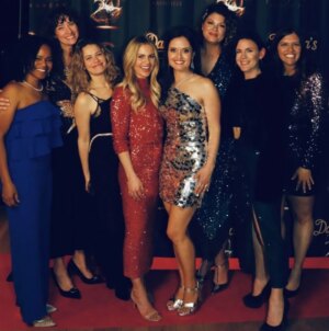 Danica McKellar Instagram - My 50th birthday party!! I am still just pinching myself from this weekend- what a sparkly, fun, love-filled night!! ✨️💕 Friends and family wore sequins (they understood the assignment- swipe to see what I mean!) and had a blast on the dance floor - I'll post some instastories of that! Some even flew on an airplane (!) to be there, like my dear friends @candacecbure, @jasonhervey, and my sister Crystal & her family! 💕💕
.
.
Swipe to the end to see a sneak peek shot of the choreographed ballroom dance performance I surprised my guests with - how could I resist? 😁 I'll post more that soon! And swipe to the very end to see me blowing out the candles on my cake... with a big "50" on it. How'd that get there?? 😉
.
.
.
Thank you @people & @breannenyc for the exclusive coverage, thank you @conradnashville for the gorgeous venue (I'll post more on that soon!), to all the amazing vendors, and to the incredible, unstoppable @cathycardenaspr for organizing the whole thing!! My heart overflows!! 🥲❤️
.
.
P.S. My husband let me dress him. 😁✨️
.
.
P.P.S. Pics by @josephllanes & @amyschromm !