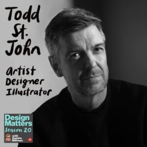 Debbie Millman Instagram - @toddstjohn works in a lot of different media, including Illustration, animation, sculpture, graphic design, photography, furniture and industrial design. He is the definition of a polymath. But no matter the medium, there is always something ‘Todd St. John-ish’ about his work. His designs tend to be both playfully conceptual and seriously sculptural. Even when he’s working with in two dimensions, his images feel like they’re made of something you want to hold in your hand. Todd is the founder and creative director of HunterGatherer—aka @huganyc—whose clients include Nike, Google and the City of New York. He’s illustration work has appeared in The New Yorker, The New York Times, Wired Magazine and more, and he is my guest on this brand new episode of Design Matters. Link to listen is in my bio or here: tinyurl.com/dmwtoddstjohn