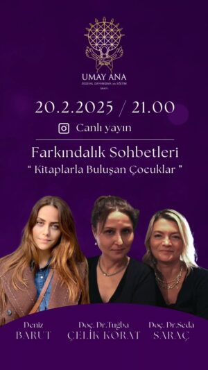 Deniz Barut Instagram - Umay Ana Vakfı Farkındalık Sohbetleri Başlıyor! 

Umay Ana Vakfı olarak başlattığımız "Farkındalık Sohbetleri" serisinin ilk instagram canlı yayınına sizleri davet ediyoruz!

📌 Konu: Kitaplarla Buluşan Çocuklar
✨ Çocukların kitaplarla kurduğu bağ nasıl güçlendirilir?
✨ Okuma alışkanlığı kazanmaları için neler yapabiliriz?
✨ Kitaplara ulaşan çocuklarda ne gibi değişimler gözlemlenir?
✨ Okuma süresi ne olmalı?

Bu önemli konuyu değerli konuşmacılarımızla birlikte ele alıyoruz:

🎤 Moderatör: Sevgili Deniz Barut
Konuşmacılar:
Doç. Dr. Tuğba Çelik Korat
Doç. Dr. Seda Saraç
Umay Ana Vakfı Kurucu Başkanı Sinem Cansev

📅 Tarih: 20 Şubat 2025
⏰ Saat: 21.00

Çocukların kitaplarla dost olmasını isteyen herkesi bu anlamlı sohbete bekliyoruz!

#umayanavakfı #farkındalıksohbetleri #kitaplarlabuluşançocuklar #okumakültürü #çocukvekitap