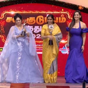 Devipriya Instagram - Congratulations to Manonmani & Magadevi for winning the Sirandha Gunachithra Nadigai Award!

#SunTV #SKV2025 #SunKudumbamViruthugal2025 #SunDigital