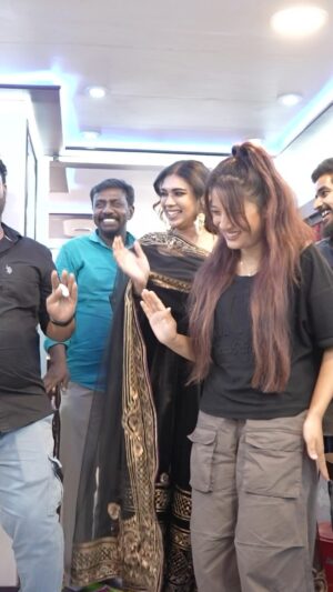 Dushara Vijayan Instagram - Apad Ti Te Tena-fying at #VeeraDheeraSooran audio launch 😅😉