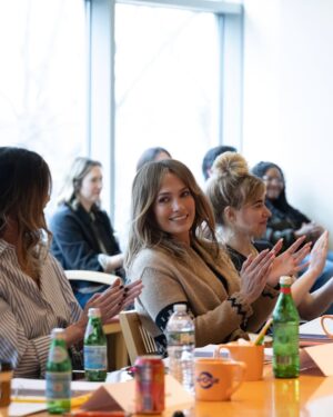 Elaine Goldsmith-Thomas Instagram - Table Read yesterday for #OFFICEROMANCE…LOL funny, romantic, lovely! Here we goooo folks!!!!!@netflix @jlo @mrbrettgoldstein #BettyGilpin #OlParker 📸 @lacarba @courtneybaxterr