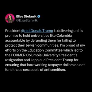 Elise Stefanik Instagram - Promises made, promises kept!