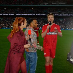 Elz The Witch Instagram - so i hosted at wembley infront of 90,000 people 🥹❤️ thank you @sidemen for having me back for a third time 💪🏻 £4.7 Million raised for charity 👏🏼 on international women’s day 😏

#sidemen #sidemancharitymatch #wembley