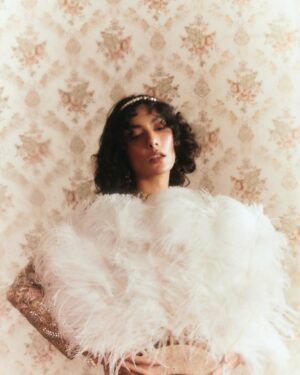 Eman Suleman Instagram - Despite all the healing, my disc slipped once again the night before this shoot, due to my own negligence. But when @kamiarrokni calls, only a fool would say no. 
I’m glad I persevered through the pain and brought this vision to life with an exceptional team. 

@thehouseofkamiarrokni, Soft Era.
Photographed by @snaqvi 
Styled by @meheksaeed 
Art direction by @moiz_tirmizi 
Hair and makeup by @sunil_mua 

Featuring dreamy beautiful birdies 
@richincolourandlife 
@noor_rashidd 
@dejaylazawal 
@sawerarajpootofficial