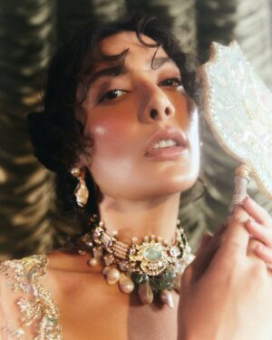 Eman Suleman Instagram - Despite all the healing, my disc slipped once again the night before this shoot, due to my own negligence. But when @kamiarrokni calls, only a fool would say no. 
I’m glad I persevered through the pain and brought this vision to life with an exceptional team. 

@thehouseofkamiarrokni, Soft Era.
Photographed by @snaqvi 
Styled by @meheksaeed 
Art direction by @moiz_tirmizi 
Hair and makeup by @sunil_mua 

Featuring dreamy beautiful birdies 
@richincolourandlife 
@noor_rashidd 
@dejaylazawal 
@sawerarajpootofficial