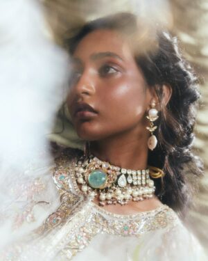 Eman Suleman Instagram - Despite all the healing, my disc slipped once again the night before this shoot, due to my own negligence. But when @kamiarrokni calls, only a fool would say no. 
I’m glad I persevered through the pain and brought this vision to life with an exceptional team. 

@thehouseofkamiarrokni, Soft Era.
Photographed by @snaqvi 
Styled by @meheksaeed 
Art direction by @moiz_tirmizi 
Hair and makeup by @sunil_mua 

Featuring dreamy beautiful birdies 
@richincolourandlife 
@noor_rashidd 
@dejaylazawal 
@sawerarajpootofficial