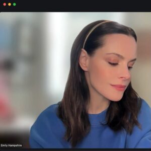Emily Hampshire Instagram - I did my own makeup for Zoom press today & everyone complimented it 🥰 so I wanted to share these @politesocietybeauty palettes I used (got too excited with the cheek highlighter & dropped it 💔) cuz every makeup artist I work with knows I’m always trying to pretend I’m a pro like them🥇💄