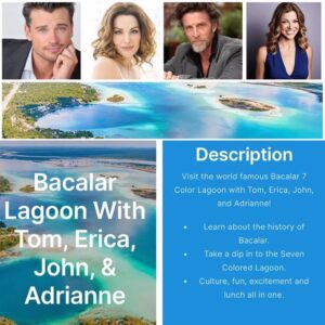 Erica Durance Instagram - Cruiseville is sailing June 15-22, 2025! Excursions are available now!
 @cruiseville_official Book @cruiseville.com

After leaving from Orlando on Sunday, June 15th, the first stop will be at Coco Cay in the Bahamas on Monday, June 16th where two excursion opportunities are available that I will be participating in, the full cast Cabana hang out and a solo one (other fans will be there too). 
On, Wednesday, June 18th, the Bacalar Lagoon Swim and lunch in Puerto Costa Maya with me, Tom Welling, John Glover, and Adrianne Palicki.

On Thursday, June 19th, the Xocolati Chocolate Experience in Roatan, Honduras with me!

On Friday, June 20th, the San Gervasio Ruins and beach break in Cozumel Mexico with me, Michael Rosenbaum, Laura Vandervoort, and John Glover.

Go on vacation with the cast of Smallville! Book your tickets at 
•
•
•
#loislane #ericadurance #Smallville #tomwelling #clarkkent #superman #loisandclark #clarkandlois #Clois #cruiseville #michaelrosenbaum #lexluthor #lionelluthor #johnglover #lauravandervoort #karakent #supergirl #perfectdayatcococay #puertocostamaya #roatanhonduras #cozumelmexico
