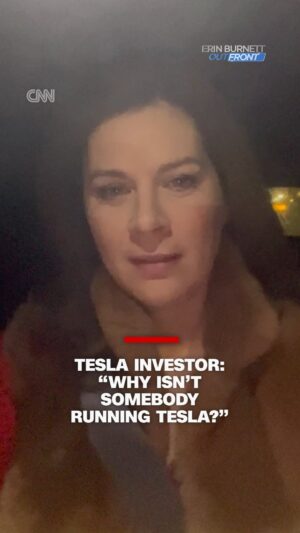 Erin Burnett Instagram - Tesla investor Ross Gerber tells Erin Burnett it may be time for Tesla to find a new CEO. #cnn #news #elonmusk #tesla #doge