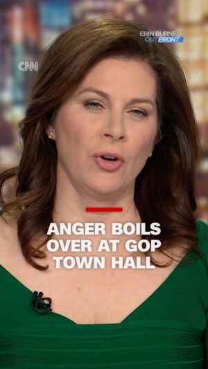 Erin Burnett Instagram - Anger boils over at Republican Congressman Mike Flood’s town hall. #cnn #news #republican #gop #trump #elonmusk #townhall #nebraska