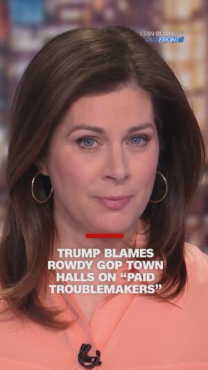 Erin Burnett Instagram - A voter whose question caused a GOP senator to flee his town hall speaks to Erin Burnett. #cnn #news #gop #republican #townhall #trump #elonmusk #dogecuts #senrogermarshall #kansas