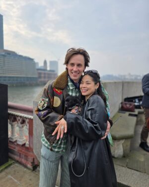 Eva Noblezada Instagram - I am texting this caption as a friggin Fiancé!!!!! 😭😭😭 
To my betrothed,
@reevecarney you are perfect and this past weekend in London was perfect!!!! I am so thankful our family was there because of you!! 😭❤️‍🔥🎉🫶🏽🥂♾️ To the grave and beyond my love!!!!! 🥹🥰🥰🥰🥰🥰🥰🥰 I love you!!! 🎉🥂✨♥️♥️♥️♥️
(Last pic taken by @fablesintheair 6 years ago 🥹) 
Love you familia so much!!! @mamasmurf5 @ianthearcher @zanecarney @poopmcgee @adrianafstan ♥️♥️