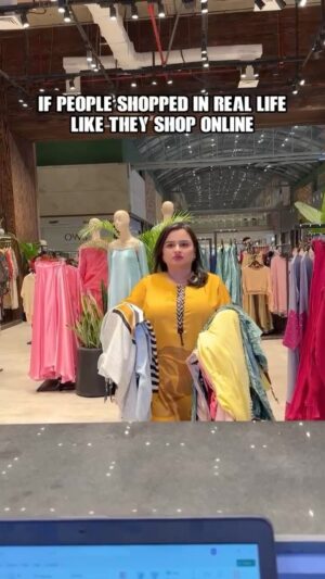 Faiza Saleem Instagram - What shopping in real life seems like 
Location: Dolmen Mall, Lahore 

Shop now - In stores and online

#readytowear #kalatcollection #lulusar #lulusaronline #newarrivals