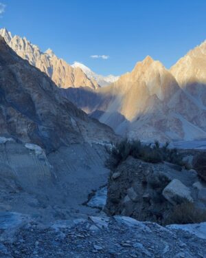 Faiza Saleem Instagram - Day 2 in Hunza

1. Went to Hussaini Bridge which none of us crossed. 
2. Did a trek to Passu Glacier and watched the sunset there.
3. Felt like we had done too much cardio on the trek so had to have chai pakoras to compensate.
4. Since we were running out of time, we then had dinner at @yakgrillpassu 
5. After several meals, we headed back to @luxushunza for the night 
6. Wanted to do skincare with the girls which is why I ended up looking like a Russian Smurf with my hot chocolate. 
7. This was probably my favourite day in Hunza. 

#faizasaleem #Hunza #girlsonholiday #travel #pakistan #tourism