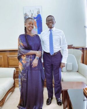 Flavia Tumusiime Instagram - Today was lovely. Spent my morning with the Katikiro (Prime Minister) of Buganda, Charles Peter Mayiga. 

Interview coming soon @capitalfmuganda for Desert island discs.

Dressed by @__guiza_ 
Hair by @mbajja_sean