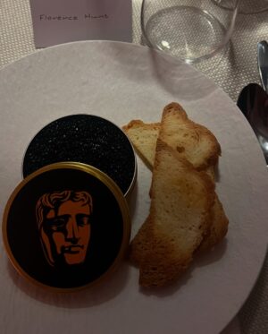 Florence Hunt Instagram - @lancomeofficial 🫧
@bafta 

@nicky_yates 
@ginakanemakeup 
@patrickwilson 
 ❤️
First BAFTAs were a dream, thanks to everyone involved <3 What an honour to be in such an inspiring room.
THANKYOU Lancôme💓