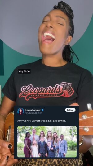 Franchesca Ramsey Instagram - Amy Coney Barrett never thought....🐆💀 ⁠
-⁠
p.s. the full collection of leopards shirts & hoodies drop next week, but I decided to put up my favorite one early in Amy's honor 😘 visit shop.franchesca.net to get yours!