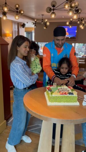 Geeta Basra Instagram - Wishing you a very very happy birthday my love.. ❤️Another birthday in another city,. And we are together celebrating YOU that’s the best part! It was truly a special day watching you play the thing you love the most.. and that’s cricket!! Nostalgia to say the least:. 2 big wickets and the winning 6.. what more could you ask for!?? We love you so much and wishing you a lifetime of happiness n laughter.. ❤️🤗🎂🥳🥰🫶