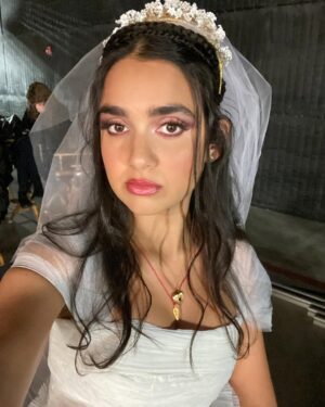 Geraldine Viswanathan Instagram - you’re cordially invited round up!! iconic summer includes: celebrating my 27th birthday w the squad   Will Ferrell doing a perfect bit, driving a red dodge charger around atlanta and pink love heart french tip nails 💘 ty for watching!
