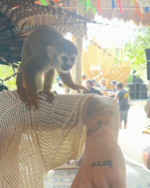 Hailee Keanna Lautenbach Instagram - Look. I’m not that girl who posts a photo with a friend and the friend looks stupid and I look hot. But here is a photo of me and a monkey on a leash where you can’t see monkey (he has fingernails. NAILS ON THOSE FINGIES) From day 1 filming #sonicjourneytvshow #sonicjourney