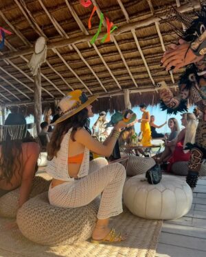 Hailee Keanna Lautenbach Instagram - Yayyyy I thought I missed the Tulum boat by never saying yes to one or those good ol’ promoter trips but ALAS now I got paid to go to Tulum 💪🏼✨ #sonicjourney my first thought was how Mexico smelled like Miami and I’ve missed that Miami smell and I was hit by a wave of nostalgia so that was a fun moment ~~ (boobear over here was the best  1 but now I have to watch out for him before I become his  1…because he shined like a ⭐️ ⭐️⭐️) (video of Weasley is from sweet sister sending me updates on my son)