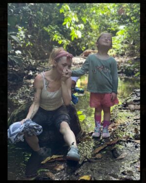 Hannah Spearritt Instagram - Morning walks down to the waterfall… trying to keep up with the little legs! 💗😜💗 I’m putting together a little reel of this magical place that has really helped me recover from a challenging year and I’ll put the link in with it so you can enjoy it too if u like 😊Xx