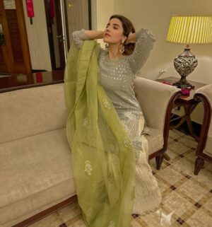 Hareem Farooq Instagram - Eid Mubarak you beautiful people 🦋

👗: @erumkhancouture 
💄: @shely_makeup_artist
