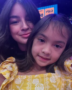 Helga Krapf Instagram - The face you make when you get to experience mommy’s old stomping grounds. 😍 

Amelie has been so curious about my life as an actress, asking so many questions about behind the scenes, in between takes, interviews, and the whole acting process. She asked if she can watch @itsshowtimena when we visit PH and her Ninong @augustbenitez granted her wish like a true fairy godfather. 🪄🤭 Thank you so much Sir August! 🙏🏼

Thank you also to her Ninong @teddspotting na pinaghandaan ang german, shooked si Amelie sayo! Lol Also to her Ninong @vhongx44 for seeing her backstage. 🫶

To Ninong @thirdeeduran , Tita @alyannaaranezz and Tito @deanscenes for coming and vlogging (follow niyo siya sa tiktok 🤣) 

And to the staff and kuyang marshalls of Abs who are as respectful and kind as I remember them to be. Truly felt like coming back to your former home. 🏠