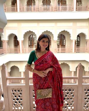 Hemal Ingle Instagram - @raunak15 has taken one of these pictures. Guess which one? 
.
.
.
Guys, I’m sure you already know it but just incase you don’t my blouse is from @tanyasbenzfashion ❤️