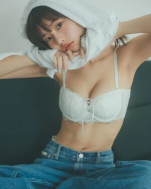 Hina Kikuchi Instagram - non-noご機嫌ランジェリー企画 見てくれたかな🩶 ̖́-