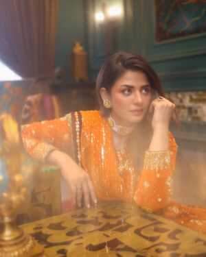 Hira Soomro Instagram - 🧡……… 

@yasirmughalofficial 
@faiziweddingtales
@royalpalacevenue