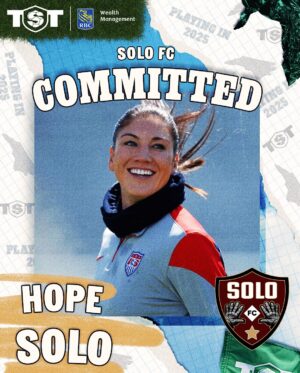 Hope Solo Instagram - BREAKING NEWS: Hope Solo, the greatest goalie in U.S. Women’s Soccer History, is putting a team in TST and WILL PLAY this June in Cary, NC!

Introducing: Solo FC🧤⚽️

Stay tuned for @HopeSolo’s LOADED ROSTER… 

🎟️: https://tst7v7.com/hopesolo

- Presented by @RBC Wealth Management