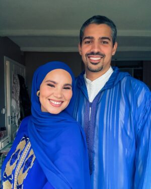 Iman Meskini Instagram - Happy birthday to the most amazing, kind, funny, intelligent, caring and handsome husband ❤️ I love you to the moon and beyond. Thank you for all the memories we’ve shared so far, and I pray for many more to come inn sha Allah 🤲🏽🎈