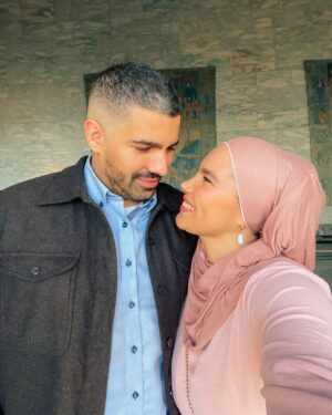 Iman Meskini Instagram - Happy birthday to the most amazing, kind, funny, intelligent, caring and handsome husband ❤️ I love you to the moon and beyond. Thank you for all the memories we’ve shared so far, and I pray for many more to come inn sha Allah 🤲🏽🎈