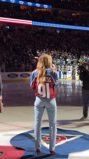 Ingrid Andress Instagram - We’re back baby. Thank you @coloradoavalanche 🏔️