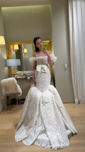 Irene Kim Instagram - Two months left and I’m living out my bridal fantasy, one dress at a time🤭✨ Which one’s your favorite?