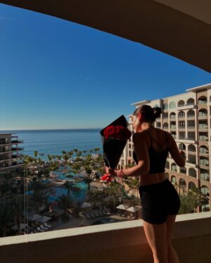 Ivana Baquero Instagram - This trip is nothing short of magical 💙 
We've crossed off some incredible bucket-list adventures, including witnessing the majestic humpback whales breach the waters of Cortez, and after chasing two winters in a row, we’re finally basking in the warmth of the glorious Mexican sun, all while having some of the finest meals we've ever had 🇲🇽 
Feeling deeply grateful...
Thanks for the perfect romantic getaway @villalavalencia @villagroupresorts