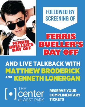 J. Smith-Cameron Instagram - Join Mark Ruffalo, Matthew Broderick, Laurence Fishburne, Julianna Margulies, Fisher Stevens & more to Save Our Landmark!

📍 The Center at West Park (86th & Amsterdam Ave) 
📅 Saturday, March 8

🎶 11 AM: Live music by Grammy-winning artists & refreshments
🎤 12 PM: Speakers incl. Ruffalo, Broderick, Fishburne, elected officials & preservation leaders
🎬 Complimentary screening of Ferris Bueller’s Day Off   live talkback with Matthew Broderick & Kenneth Lonergan

RSVP today by emailing info@centeratwestpark.org and be part of the movement! 

#LoveOurLandmarks #SaveOurLandmarks