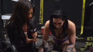 Jackie Redmond Instagram - “Isolated and Alone.”— Rhea Ripley was as emotional as we’ve ever seen her after losing the Women’s World Championship… and she’s blaming herself. 

#wweraw #wwe #rawonnetflix