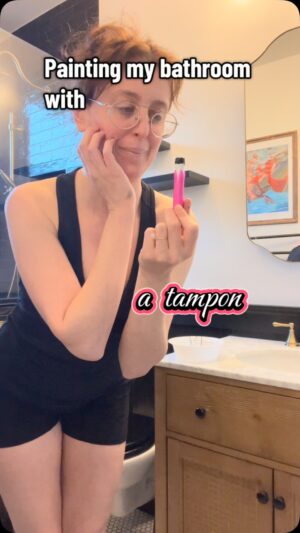 Jaime Lyn Beatty Instagram - It’s a period piece. Any questions?🖌️🩸🚽 #diy #wallpaper #tampon #mural #period #art #interiordesign #thattimeofthemonth