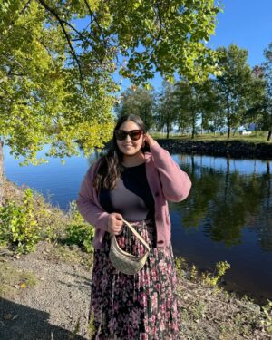 Jasmine Sidhu Instagram - Autumn skies and pumpkin pies! 🍂 

(Norway, Norwegian Autumn,gjovik,Gjovik)