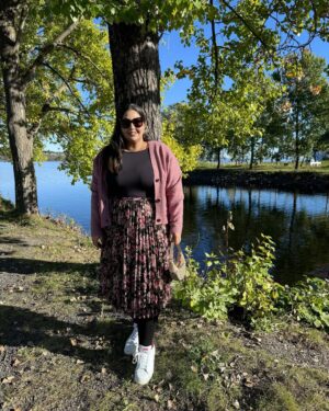 Jasmine Sidhu Instagram - Autumn skies and pumpkin pies! 🍂 

(Norway, Norwegian Autumn,gjovik,Gjovik)