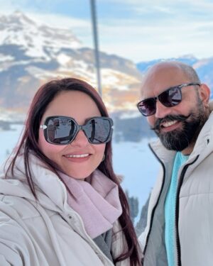 Javeria Abbasi Instagram - Thanks my love @adeel.haider1 for this dreamy  honeymoon 🫶🏼 love u so much ♥️♥️♥️ had a wonderful time 🧡🧡🧡🧡 #mounttitlisswitzerland #zurich #lucerne #europe