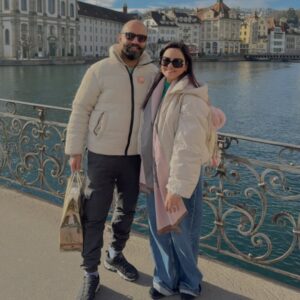 Javeria Abbasi Instagram - There is always some madness in love! But there is always some reason in madness….
@adeel.haider1 ♥️

#juvariaabbasi #honeymoon #switzerland #lucerne #mounttitlis #holidays #winter #mountains #snow